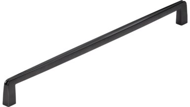 Griff Neuhof Druckguss Schwarz chrom - 332 mm lang  vor weißem Hintergrund