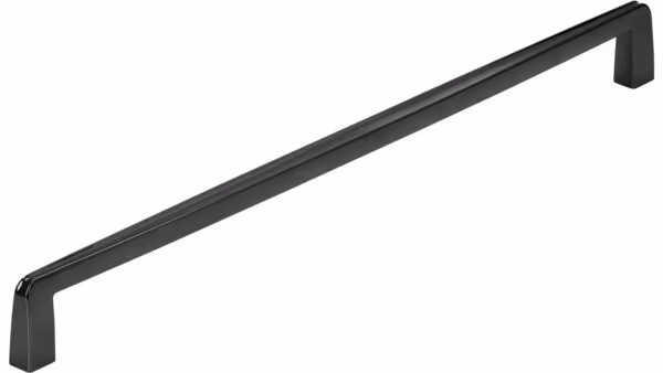 Griff Neuhof Druckguss Schwarz chrom - 332 mm lang  vor weißem Hintergrund