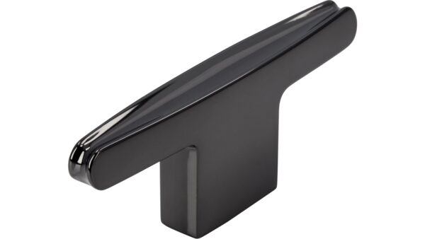 Griff Neuhof Druckguss Schwarz chrom - 79 mm lang vor weißem Hintergrund