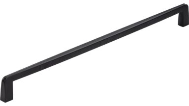Griff Neuhof Druckguss schwarz matt pulverbeschichtet - 332 mm lang  vor weißem Hintergrund