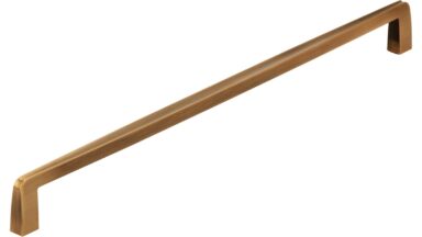 Griff Neuhof Druckguss messing schwarz gebürstet - 332 mm lang  vor weißem Hintergrund
