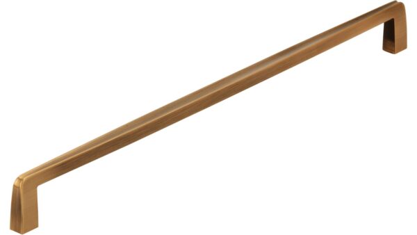 Griff Neuhof Druckguss messing schwarz gebürstet - 332 mm lang vor weißem Hintergrund