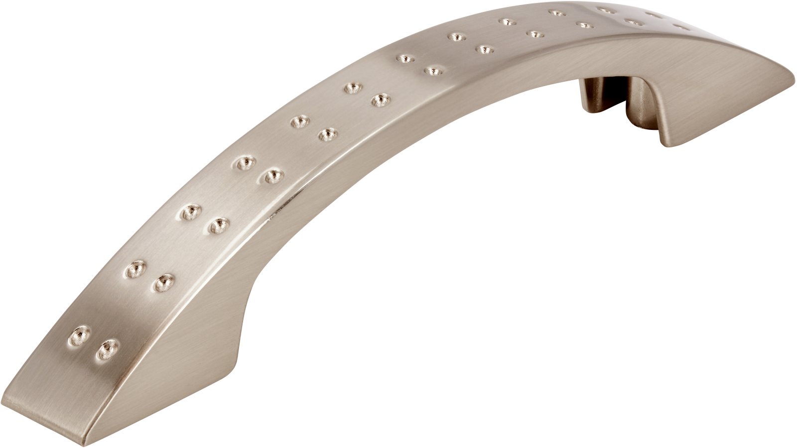 Griff Niedernhausen Druckguss vernickelt feingeschliffen - 138 mm lang  vor weißem Hintergrund