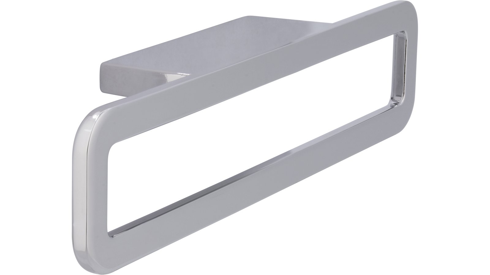 Moebelgriff-Niederzier-chrom-Zinkdruckguss-laenge-166-769598-seitlich Griff Niederzier Druckguss chrom glänzend - 166 mm lang vor weißem Hintergrund