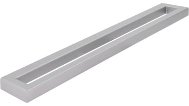 Griff Niestetal Druckguss alufarbig pulverbeschichtet - 232 mm lang  vor weißem Hintergrund