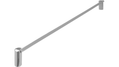 Griff Nördlingen Druckguss chrom glänzend - 332 mm lang  vor weißem Hintergrund