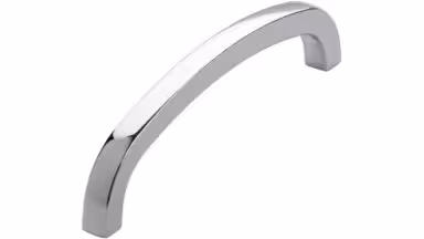 Griff Nürtingen Druckguss chrom glänzend - 103 mm lang vor weißem Hintergrund