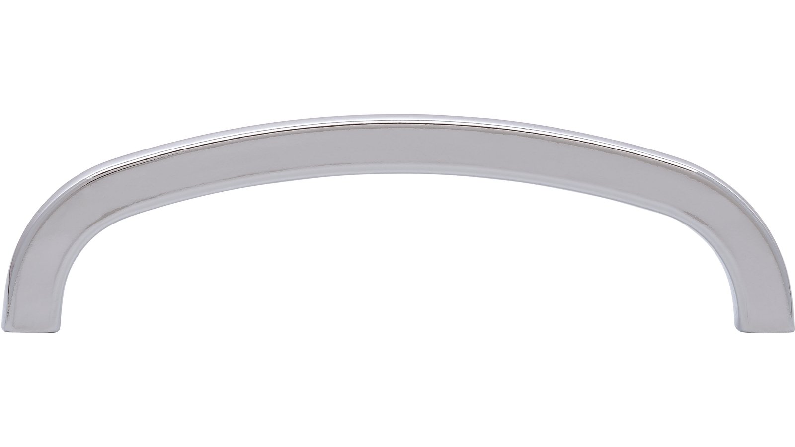 Griff Nürtingen Druckguss chrom glänzend - 103 mm lang  vor weißem Hintergrund