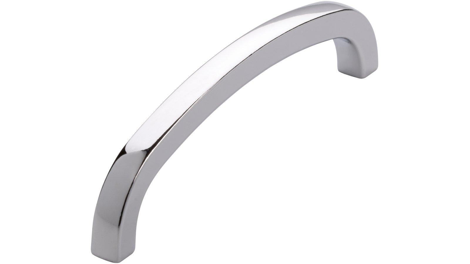 Griff Nürtingen Druckguss chrom glänzend - 103 mm lang  vor weißem Hintergrund