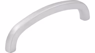 Griff Nürtingen Druckguss chrom matt - 103 mm lang vor weißem Hintergrund