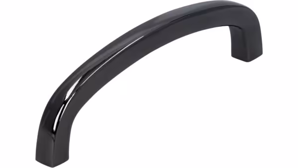 Griff Nürtingen Druckguss Schwarz chrom - 103 mm lang  vor weißem Hintergrund