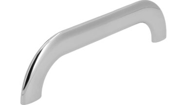 Griff Oberharz Druckguss chrom glänzend - 180 mm lang vor weißem Hintergrund