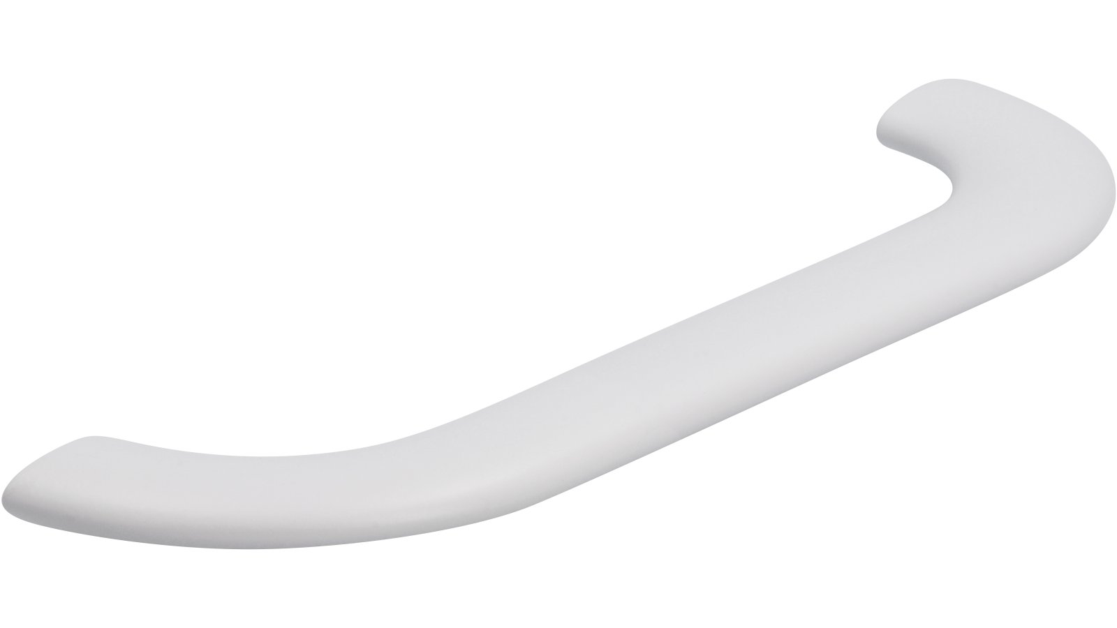 Griff Oberharz Druckguss weiß pulverbeschichtet - 180 mm lang  vor weißem Hintergrund