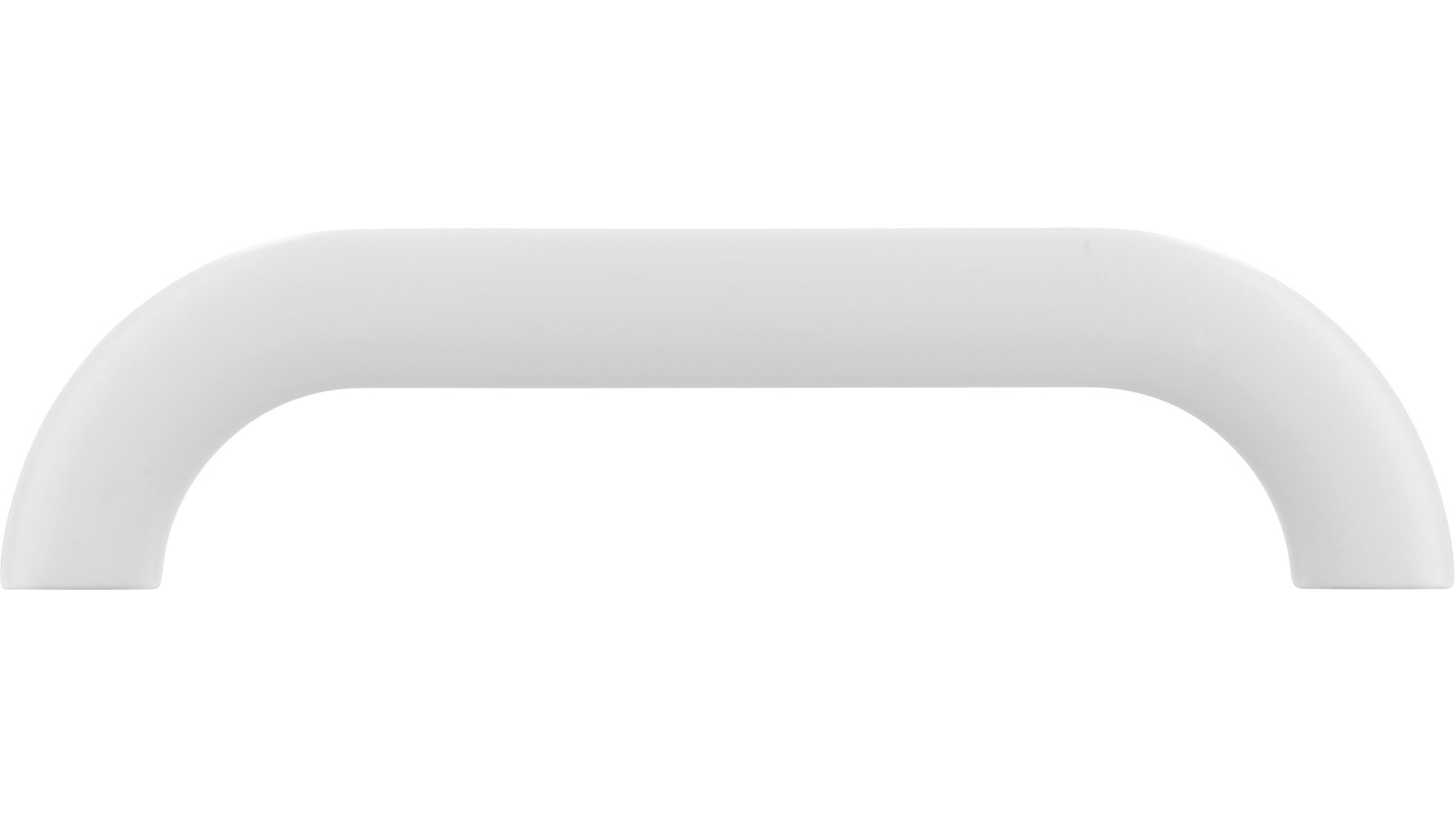 Griff Oberharz Druckguss weiß pulverbeschichtet - 180 mm lang  vor weißem Hintergrund