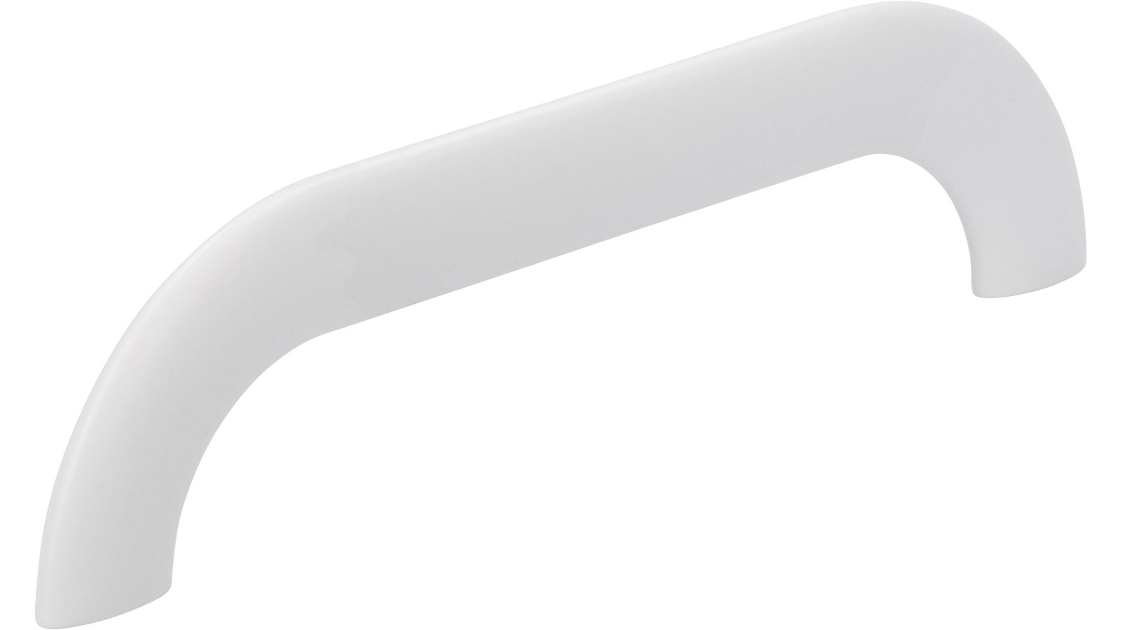 Griff Oberharz Druckguss weiß pulverbeschichtet - 180 mm lang  vor weißem Hintergrund