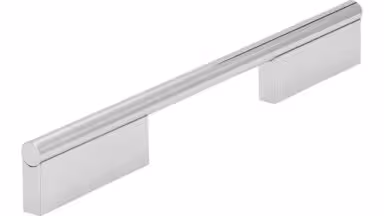 Griff Oberndorf Aluminium chrom glänzend - 252 mm lang  vor weißem Hintergrund