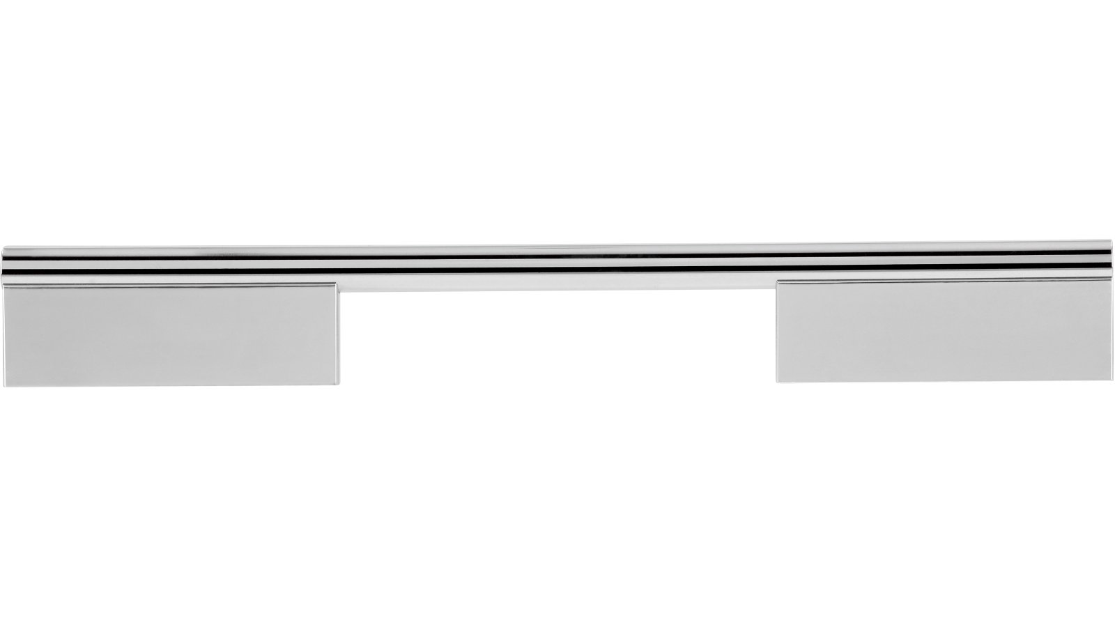 Griff Oberndorf Aluminium chrom glänzend - 252 mm lang  vor weißem Hintergrund