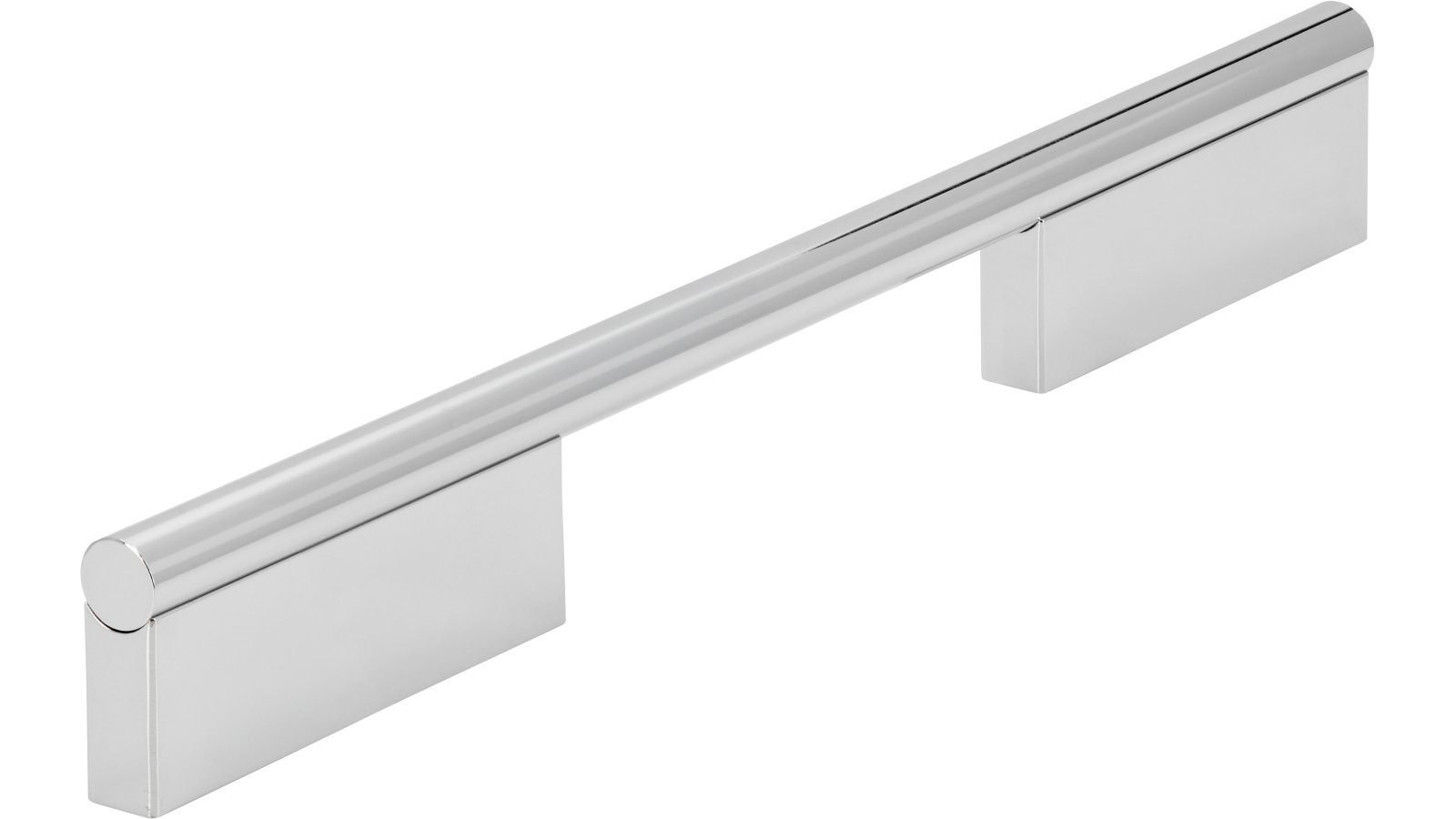 Griff Oberndorf Aluminium chrom glänzend - 252 mm lang  vor weißem Hintergrund