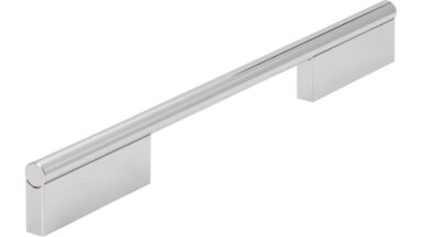 Griff Oberndorf Aluminium chrom glänzend - 284 mm lang vor weißem Hintergrund