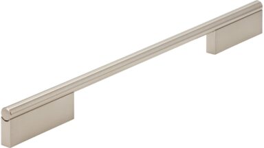 Griff Oberndorf Aluminium vernickelt feingeschliffen - 348 mm lang vor weißem Hintergrund