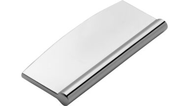 Griff Obernkirchen Druckguss chrom glänzend - 62 mm lang vor weißem Hintergrund
