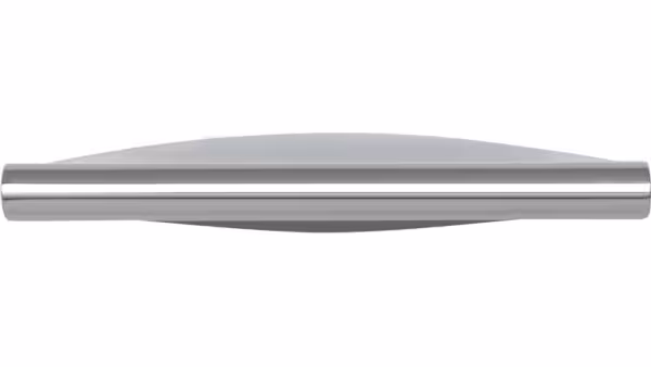 Griff Obernkirchen Druckguss chrom glänzend - 62 mm lang  vor weißem Hintergrund