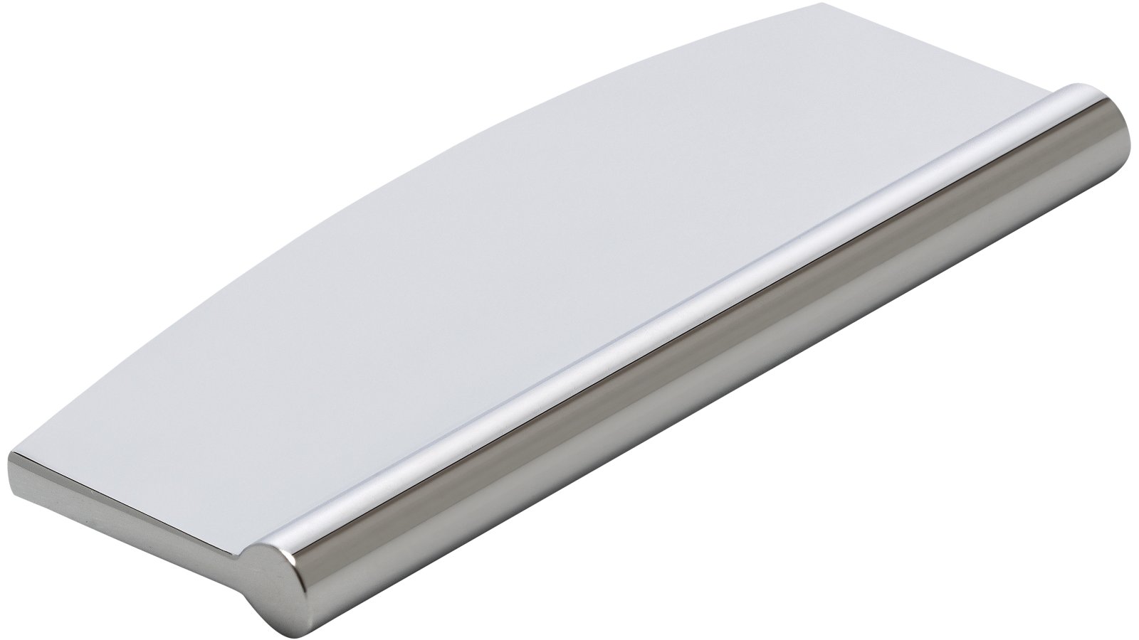 Griff Obernkirchen Druckguss chrom glänzend - 62 mm lang  vor weißem Hintergrund