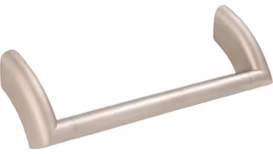 Griff Ochtrup Druckguss matt vernickelt - 138 mm lang  vor weißem Hintergrund