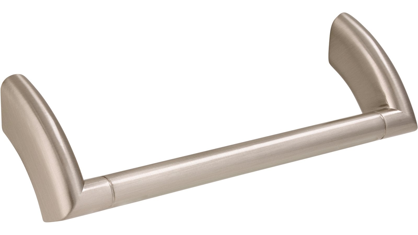 Griff Ochtrup Druckguss vernickelt feingeschliffen - 138 mm lang  vor weißem Hintergrund