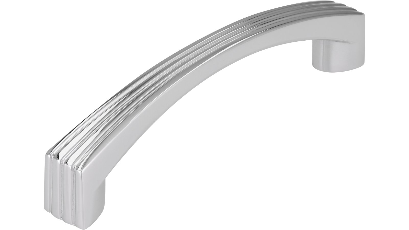 Moebelgriff-Osterode-chrom-Zinkdruckguss-laenge-116-569782 Griff Osterode Druckguss chrom glänzend - 116 mm lang vor weißem Hintergrund