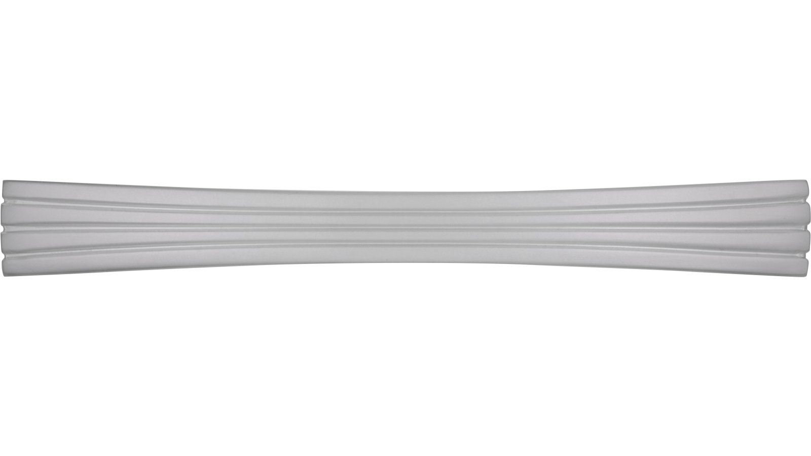 Griff Osterode Druckguss chrom matt - 116 mm lang  vor weißem Hintergrund