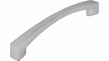 Griff Osterode Druckguss chrom matt - 153 mm lang  vor weißem Hintergrund