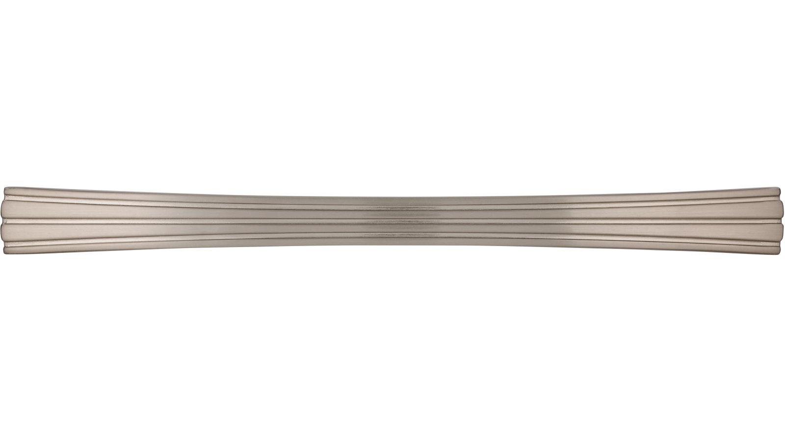 Moebelgriff-Osterode-nickel-Zinkdruckguss-laenge-153-567452-front Griff Osterode Druckguss vernickelt feingeschliffen - 153 mm lang vor weißem Hintergrund