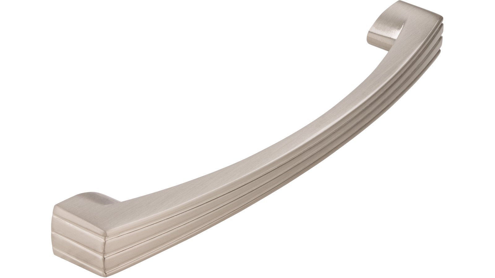 Moebelgriff-Osterode-nickel-Zinkdruckguss-laenge-153-567452-seitlich Griff Osterode Druckguss vernickelt feingeschliffen - 153 mm lang vor weißem Hintergrund