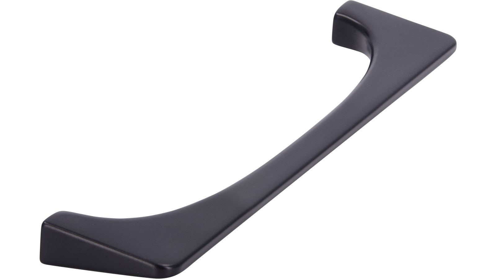 Griff Osterwieck Druckguss schwarz matt pulverbeschichtet - 170 mm lang  vor weißem Hintergrund