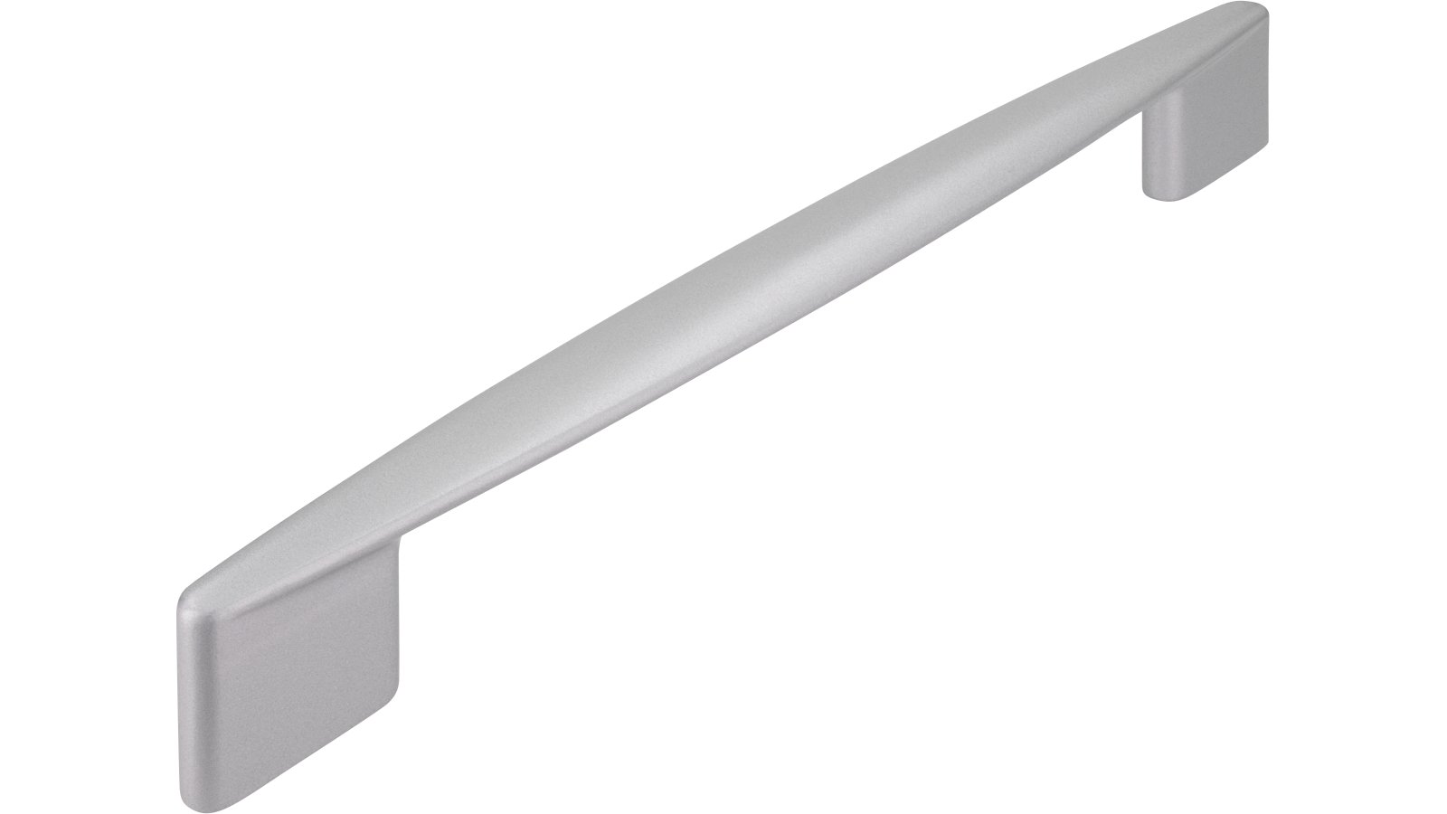 Griff Parchim Druckguss alufarbig pulverbeschichtet - 232 mm lang  vor weißem Hintergrund