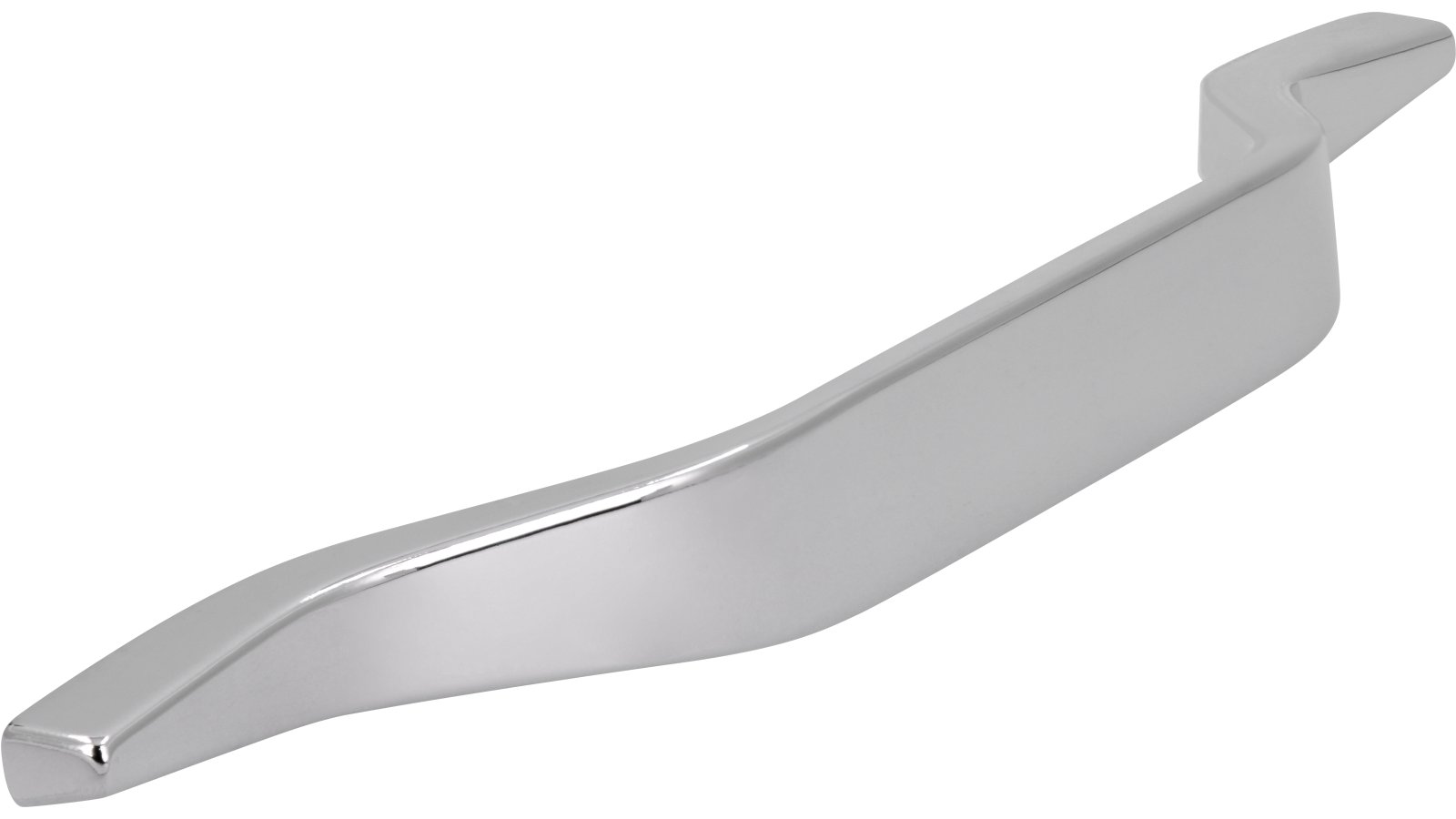 Moebelgriff-Pegnitz-chrom-Zinkdruckguss-laenge-200-776064-seitlich Griff Pegnitz Druckguss chrom glänzend - 200 mm lang vor weißem Hintergrund