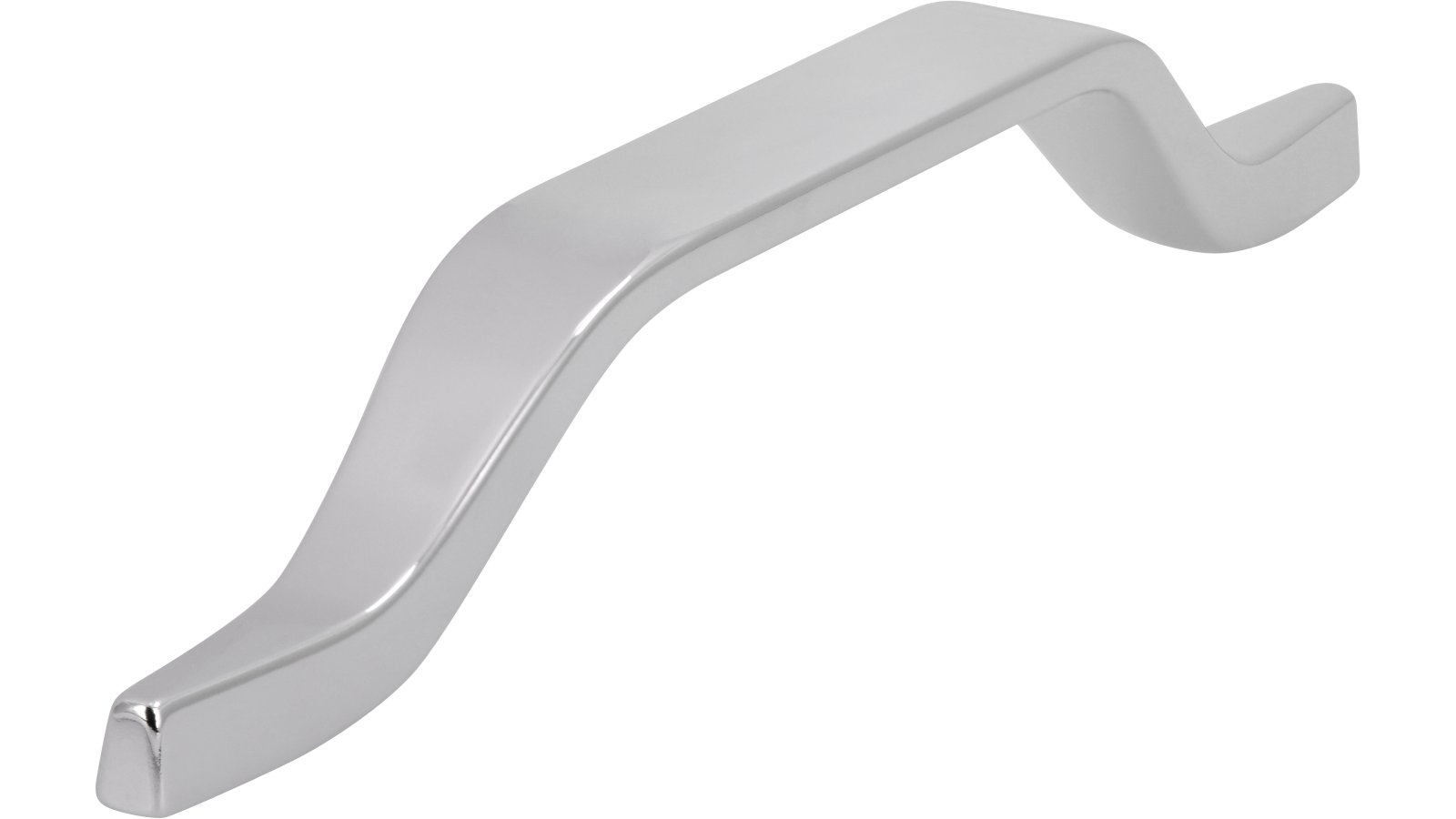 Moebelgriff-Pegnitz-chrom-Zinkdruckguss-laenge-200-776064 Griff Pegnitz Druckguss chrom glänzend - 200 mm lang vor weißem Hintergrund