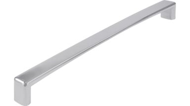 Griff Puchheim Druckguss chrom glänzend - 232 mm lang  vor weißem Hintergrund