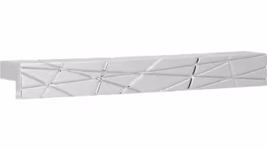 Griff Rahden Druckguss chrom glänzend - 174 mm lang  vor weißem Hintergrund