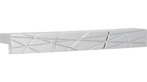 Griff Rahden Druckguss chrom glänzend - 174 mm lang  vor weißem Hintergrund