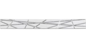 Griff Rahden Druckguss chrom glänzend - 174 mm lang  vor weißem Hintergrund