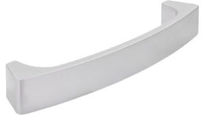 Moebelgriff-Rees-chrom-Zinkdruckguss-laenge-148-644604-seitlich Griff Rees Druckguss chrom matt - 148 mm lang vor weißem Hintergrund