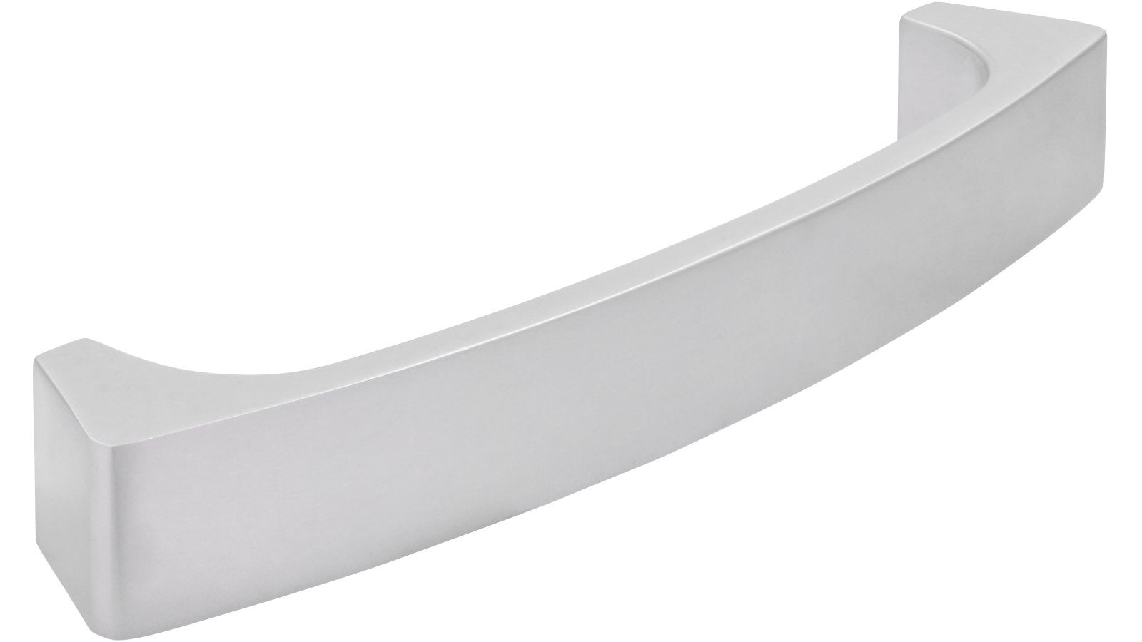 Moebelgriff-Rees-chrom-Zinkdruckguss-laenge-148-644604-seitlich Griff Rees Druckguss chrom matt - 148 mm lang vor weißem Hintergrund