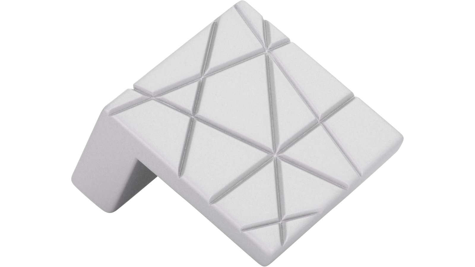 Griff Rehlingen-Siersburg Druckguss alufarbig pulverbeschichtet - 39 mm lang  vor weißem Hintergrund