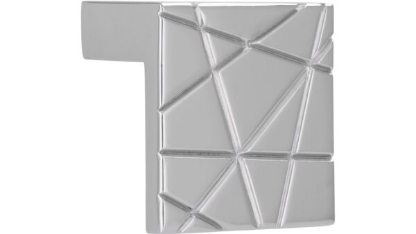 Griff Rehlingen-Siersburg Druckguss chrom glänzend - 39 mm lang  vor weißem Hintergrund