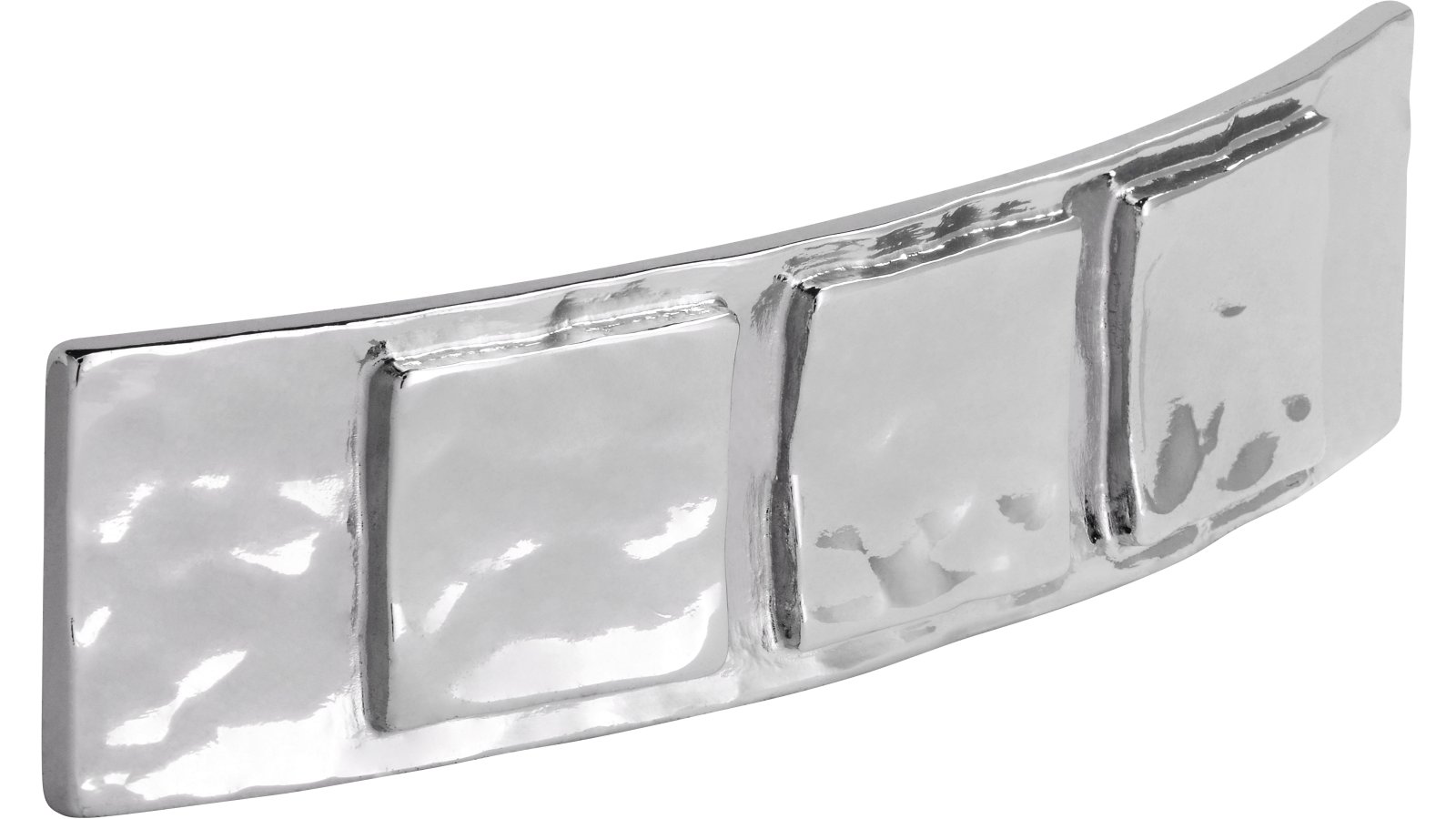 Griff Remagen Druckguss chrom glänzend - 93 mm lang  vor weißem Hintergrund