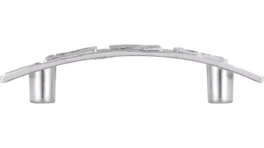 Griff Remagen Druckguss chrom glänzend - 93 mm lang  vor weißem Hintergrund