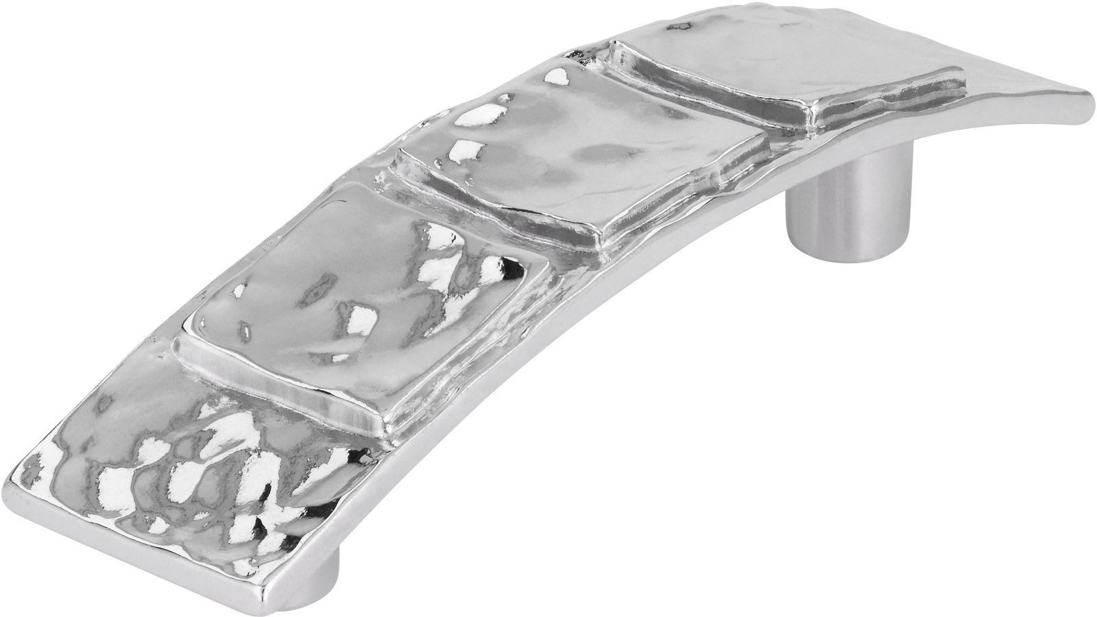 Griff Remagen Druckguss chrom glänzend - 93 mm lang  vor weißem Hintergrund