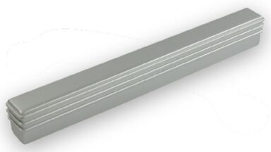Griff Remseck Druckguss alufarbig pulverbeschichtet - 172 mm lang  vor weißem Hintergrund